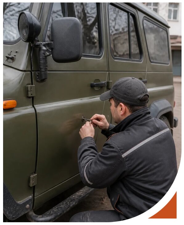 Профессиональное вскрытие автомобиля УАЗ без повреждений в Азнакаеве